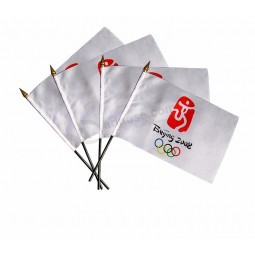 Kundengebundene Handwellenartig gehaltene Flagge, fördernde Handflaggen