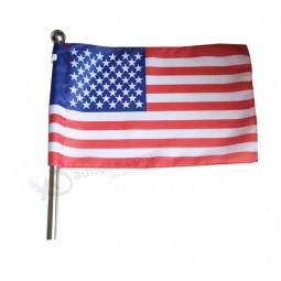 Bandeiras nacionais da mini mão americana personalizada barata do poliéster
