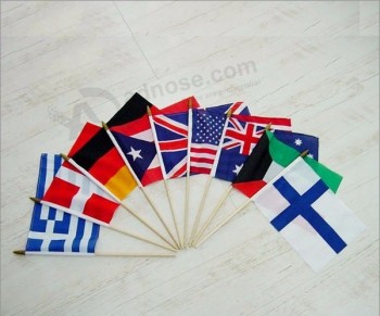 Customized Logo printed Custom Plastic Waving Hand Flags with high quality and any size