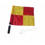 Custom outdoor sports corner soccer hand refree flag with high quality and any size