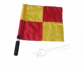 Custom outdoor sports corner soccer hand refree flag with high quality and any size