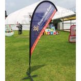 Bandera personalizada de la lágrima de la exhibición que vuela con el polo