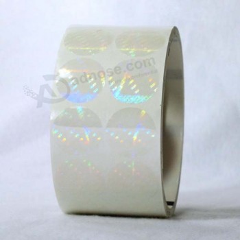 Hoge kwaliteit op maat gemaakt transparant hologram roll label stickers vinyl