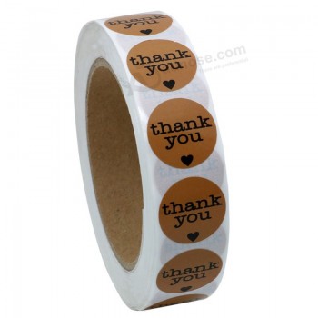 Zelfgemaakt rolpapier zelf-Lijm dank u sticker voor geschenkverpakkingen