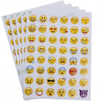 Reizendes Werbungsgeschenk smiley emoji a4 Gesichtsaufkleber-Cartoonpapier