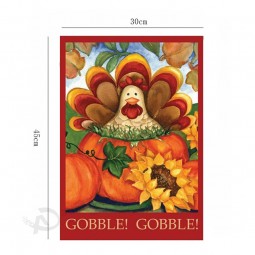 Drapeau de jardin design dessin animé belle bannières de jardin de thanksgiving chaud 