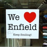 Customized vinyl PVC double layer glass door transfer label sticker