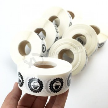 Printing laminating vinyl waterproof round roll label stickers custom