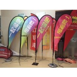 Werbung Strandfahne/Fliegende banner für förderung maßgeschneiderte banner flagge im freien werbung banner flagge
