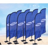 Outdoor custom advertising banner beach feather flag for smart phone advertisement with high quality and any size