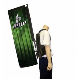 Drapeaux de sécurité de la publicité pour bicyclettes bannière de sac à dos de plume
