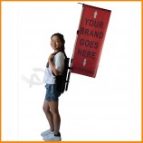 Polyester flag mobile outdoor backpack flag for advertising with high quality and any size