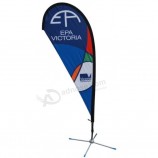 Knitted polyester foldable banner feather beach flag for advertising with high quality and any size