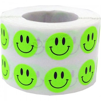 Populaire goedkope zelfklevend papier promotie mooie smiley gezicht sticker
