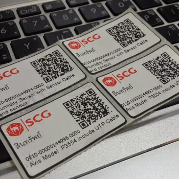 Transporte personalizado papel impermeável qr código labe impressão de etiqueta
