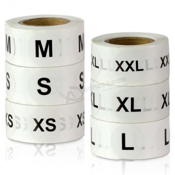 Aangepaste goedkope zelfklevend wit papier gemakkelijk loslaten van kleding label sticker