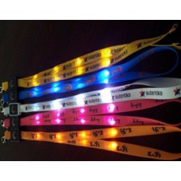 Aangepaste logo afgedrukt promotiEenle led lanyard