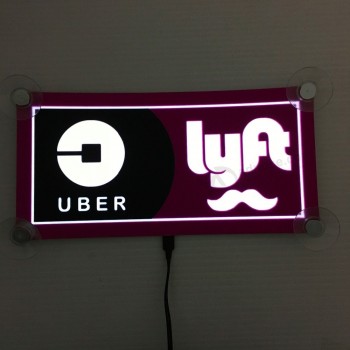 Etiqueta popular do carro da iluminaço do el, sinal do uber, sinal de lyft, 