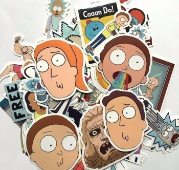 Wholesale 35pcs/Set Rick And Morty Car Sticker Random Character PVC Stickers DIY with high quality and any size