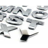 Custom 3d chrome letters & numbers self adhesive 3D car sticker with high quality and any size