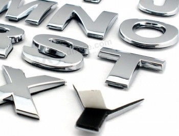Custom 3d chrome letters & numbers self adhesive 3D car sticker