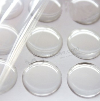 Custom 3M adhesive clear circle epoxy domed sticker