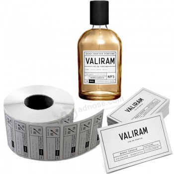 Custom self-adhesive perfume label & sticker printing