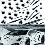 Bullet Holes Scar Scratch 3D Effect Car Stickers Automobile Stickers Tail Box Sticker with high quality and any size