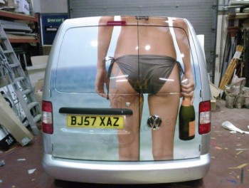 Custom car sticker graphic for advertising with high quality and any size