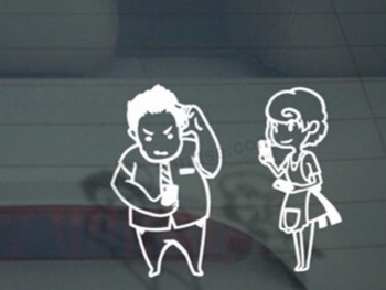 Custom portable beautiful printed car vinyl sticker,family car sticker with high quality and any size