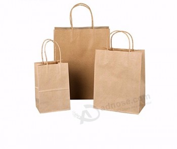 生态-Amistoso reciclable luxuy bolsa de papel de alta calidad de Kraft