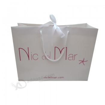 Bolsa de papel de regalo personalizado con logotipo impreso para la venta