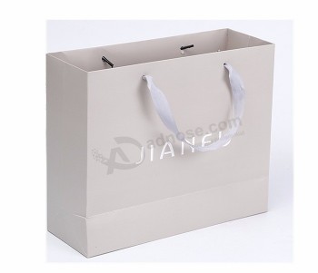 Chinese Eco Friendly Customized Cardboard Art Gift Shopping Paper Bag With Ribbon