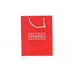 Recycled Handle customized red paper bag with your own logo