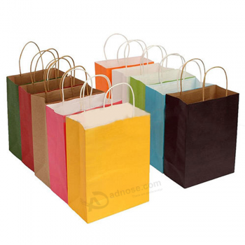 Custom recycled luxury craft gift carry shopping brown kraft paper bag