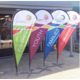 Custom Advertising Teardrop Feather Flags For Business