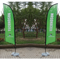 Bannières de plumes double face drapeaux de plumes avec support