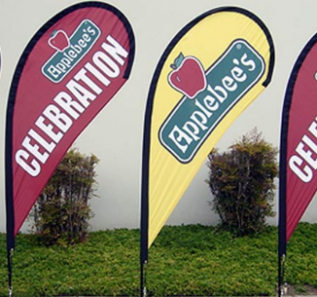 Banner teardrop personalizzato bandiera a goccia Antivento in vendita