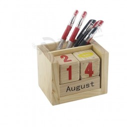 2017 Al por mayor calendarios promocionales de regalos de negocios de madera