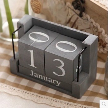 Calendario personalizado de escritorio de calendario de madera d生态rativa personalidad