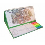 Vendita calda a buon mercato personalizzato note adesive memo note calendario appiccicose deskIn alto pieghevole