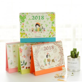 Jianwu cute cartoon desk calendar 2017 2018 twee jaar bureau kalender wekelijkse planner geven stickers vele stijlen kawaii