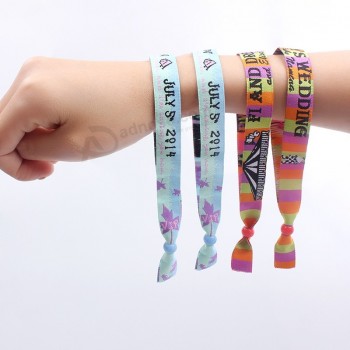2018 Cheap Custom Logo Fabric Gift Woven Wristbands