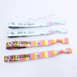 Fabric Wristband Custom Slide Lock Polyester Wristband