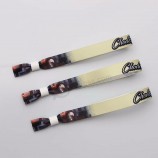 High Quality Polyester Fabric Woven Wristbands One Time Use