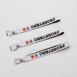 Gewebtes Logo Polyester Stoff Armband für Musik-Event
