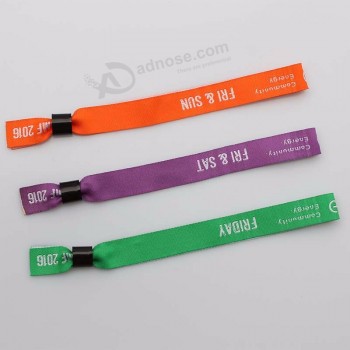 One Time Use Custom Ribbon Wristband For Party