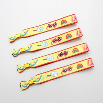 Festival Polyester Wristband Customized With One Time Buckle