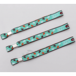 Fitas de pulso tecido terylene poliéster tecido pulseiras personalizadas