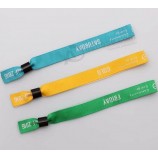 Billig kundenspezifisches Festival Polyester Wristband mit Schnalle